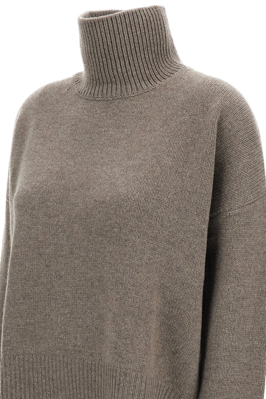 Lisa Yang Beige Heidi Heavy-Knit Cashmere Turtleneck Neutraal