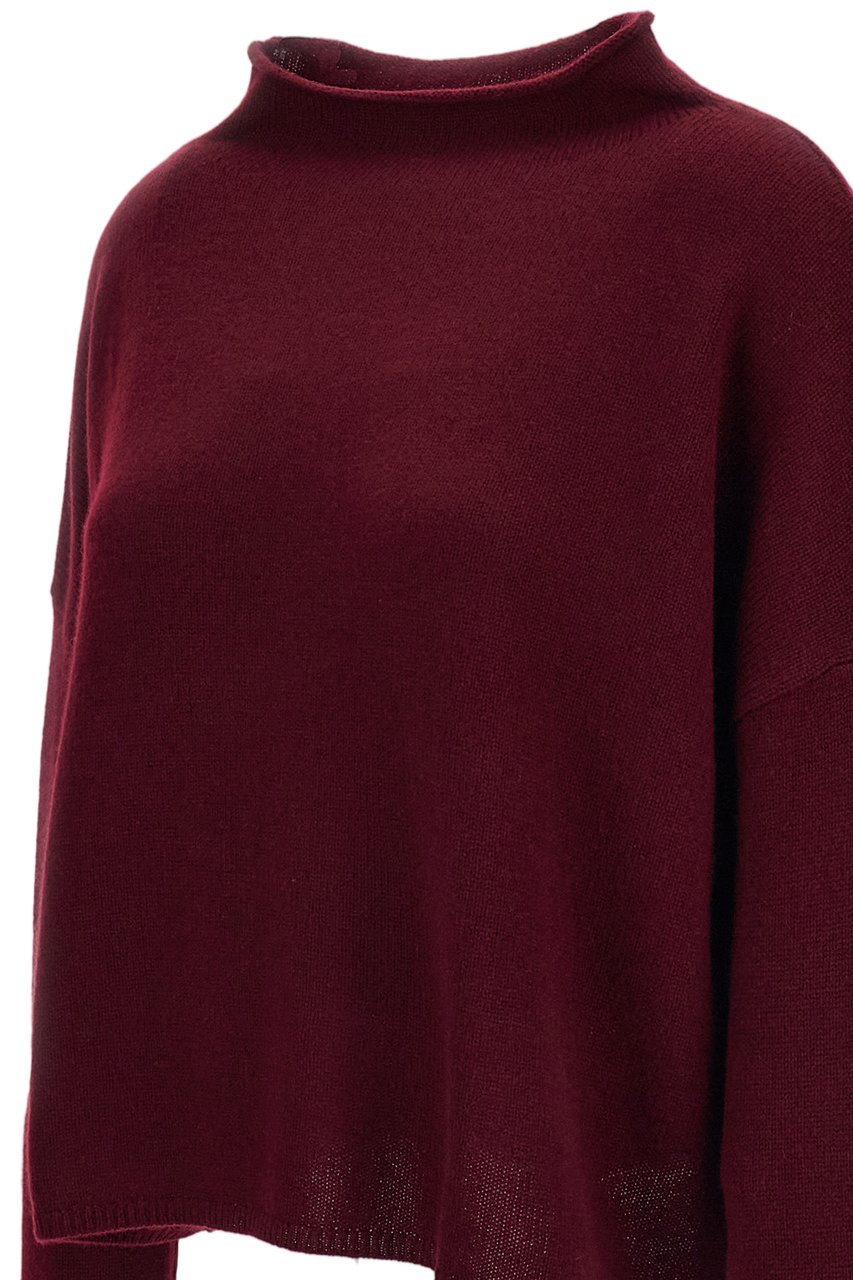 Lisa Yang Red Sandy Heavy-Knit Cashmere Sweater Rood