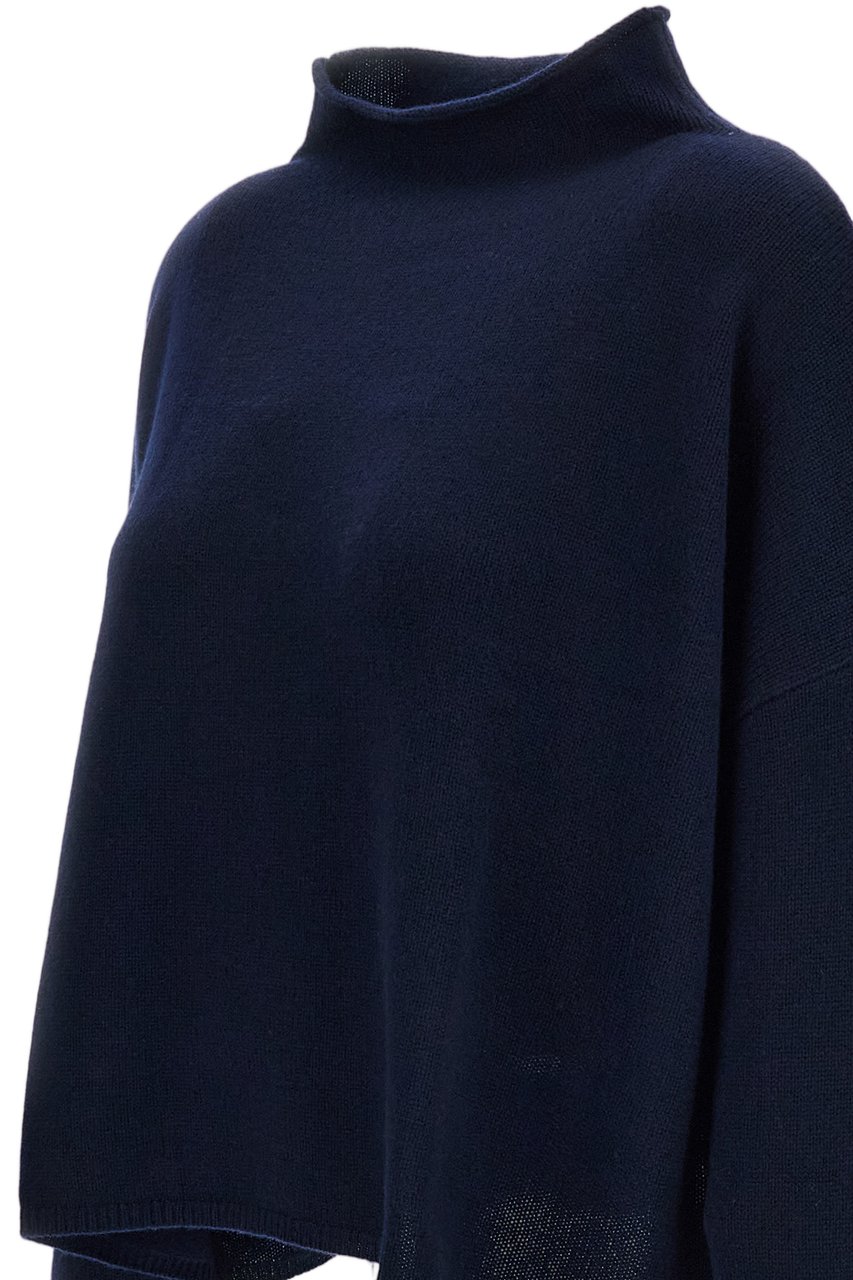 Lisa Yang Blue Sandy Heavy-Knit Cashmere Sweater Blauw