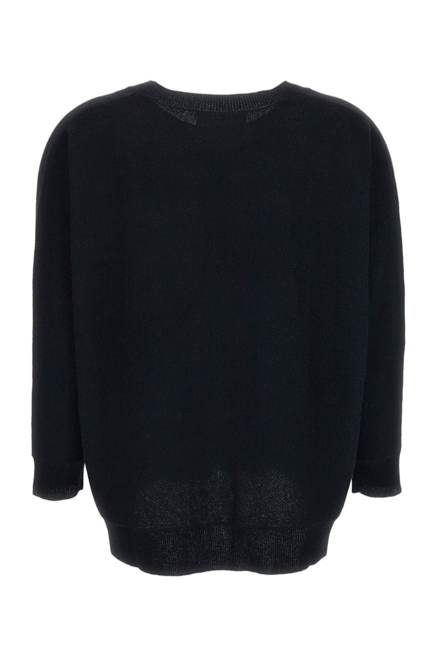 Lisa Yang Black Kenny V-Neck Cashmere Sweater Zwart
