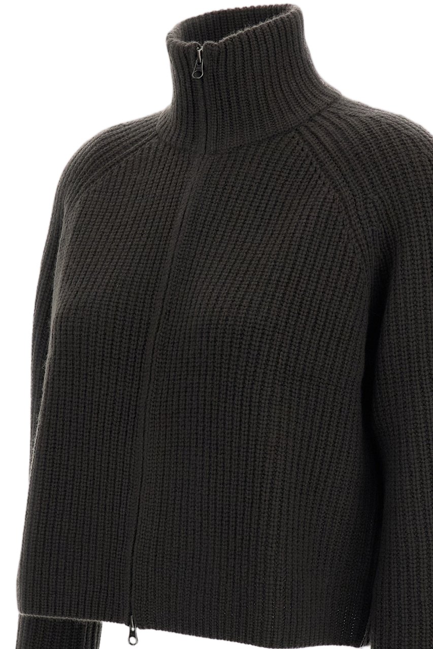 Lisa Yang Green Sadie Heavy-Knit Cashmere Cardigan Groen