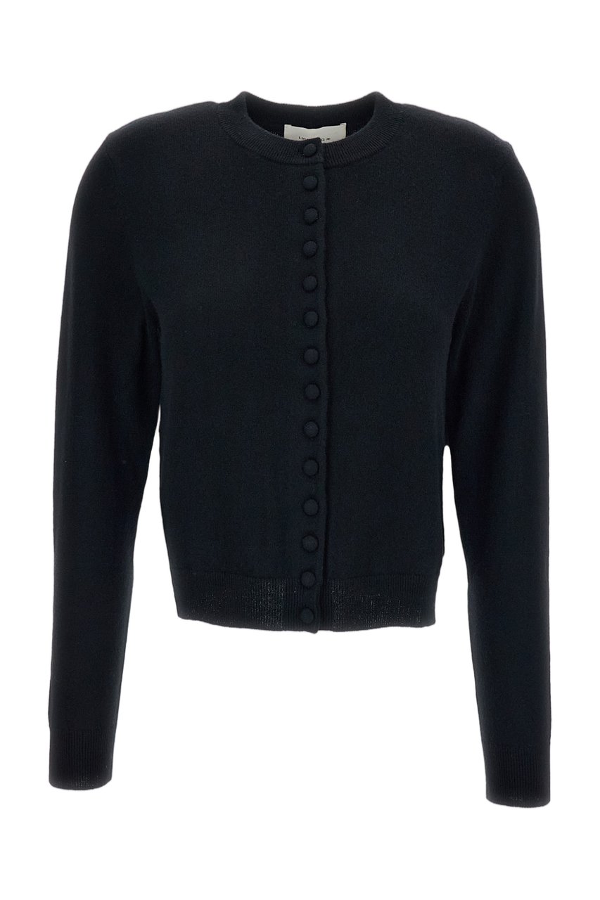Lisa Yang Black Wilona Cropped Cashmere Cardigan Zwart