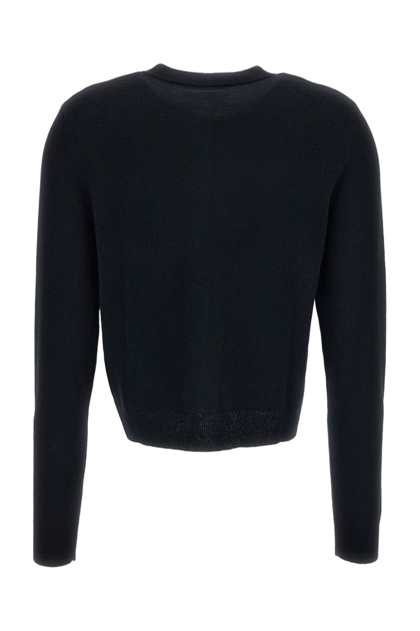 Lisa Yang Black Wilona Cropped Cashmere Cardigan Zwart