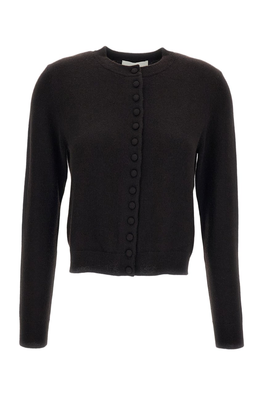 Lisa Yang Brown Wilona Cropped Cashmere Cardigan Bruin