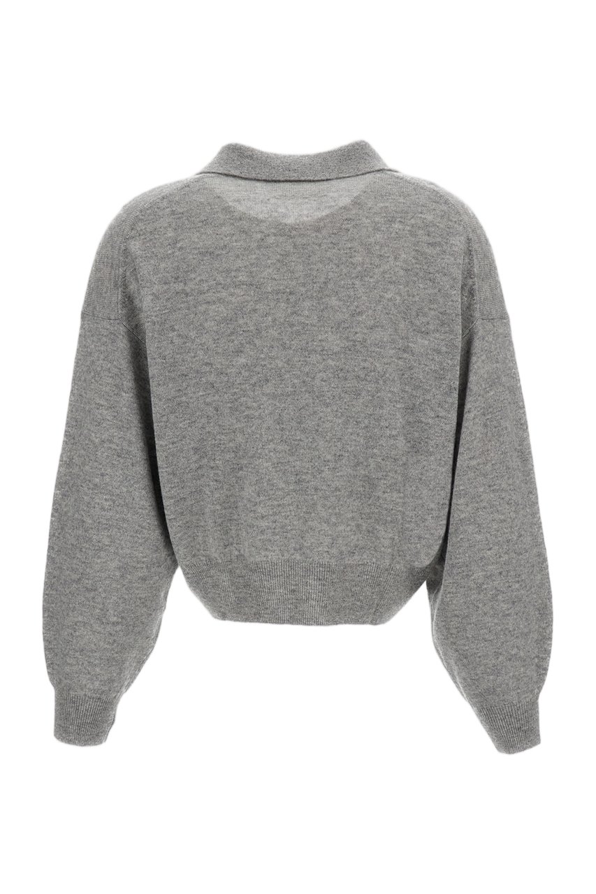 Lisa Yang Grey Katriel Mid-Weight Cashmere Polo Shirt Grijs