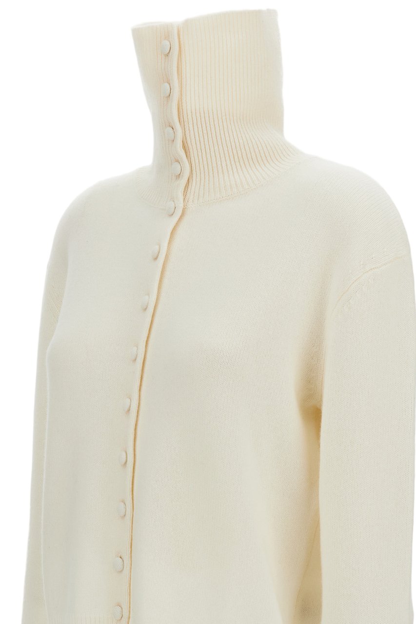 Lisa Yang White Denie Cashmere Cardigan Wit