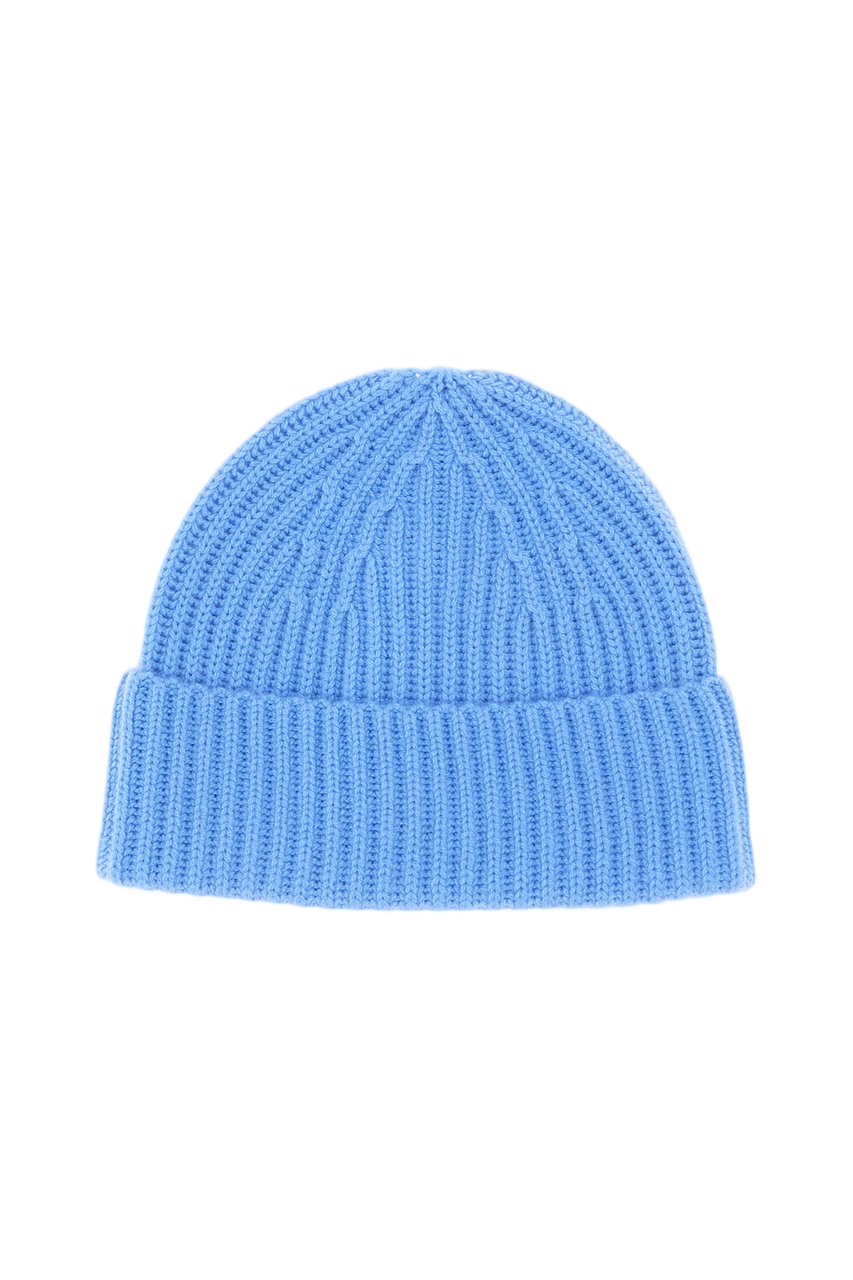 Lisa Yang Light Blue Martigny Ribbed Cashmere Hat Blauw