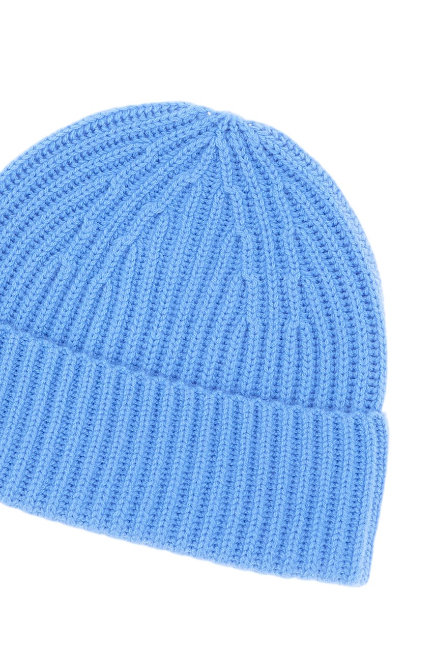 Lisa Yang Light Blue Martigny Ribbed Cashmere Hat Blauw