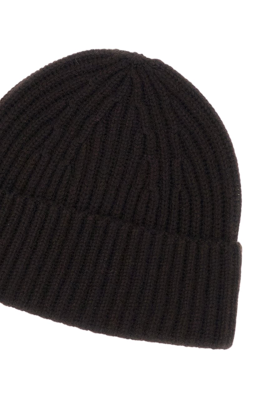 Lisa Yang Brown Martigny Ribbed Cashmere Hat Bruin