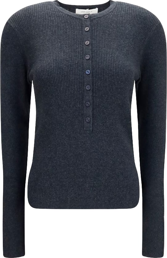 Lisa Yang Gray Cotton Sweatshirt Grijs