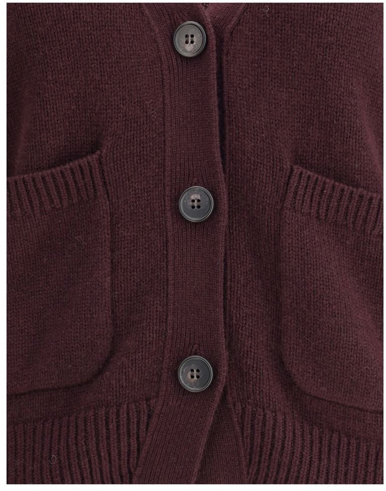 Lisa Yang Purple Cashmere Cardigan Paars