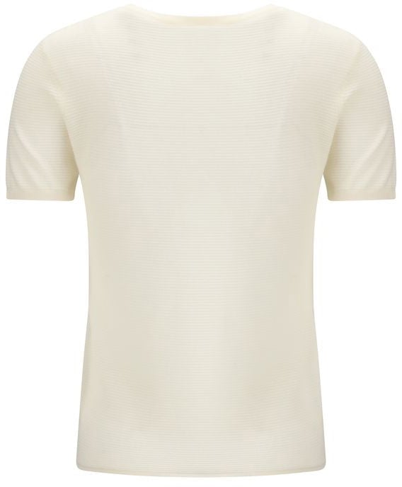 Lisa Yang White Cashmere T-Shirt Wit