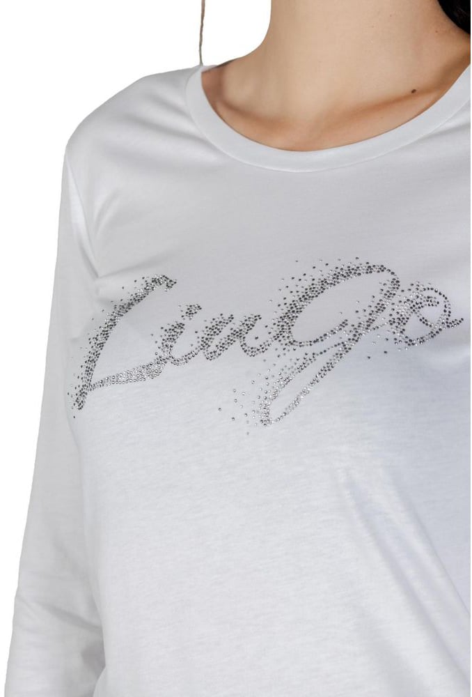 Liu Jo Bicolor Cotton Long Sleeve T-Shirt Wit