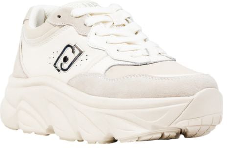 Liu Jo White Artificial Leather Chunky Sneakers Wit