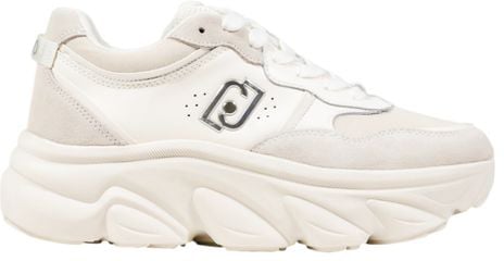 Liu Jo White Artificial Leather Chunky Sneakers Wit