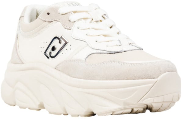 Liu Jo White Artificial Leather Chunky Sneakers Wit