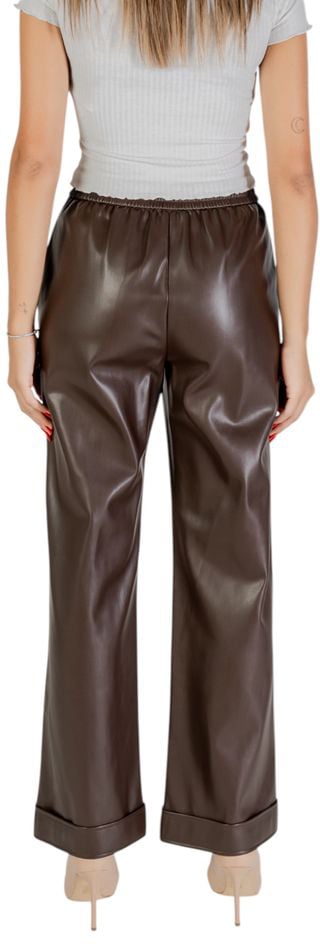 Liu Jo Brown Polyester Casual Pants Bruin