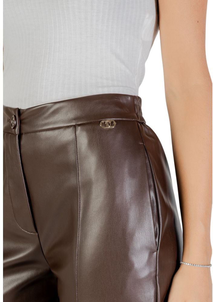 Liu Jo Brown Polyester Casual Pants Bruin