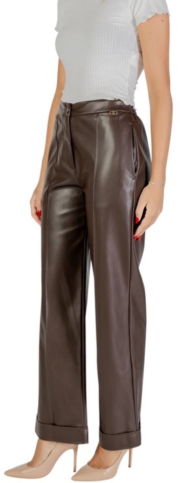 Liu Jo Brown Polyester Casual Pants Bruin