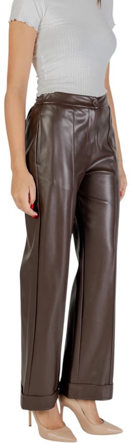 Liu Jo Brown Polyester Casual Pants Bruin