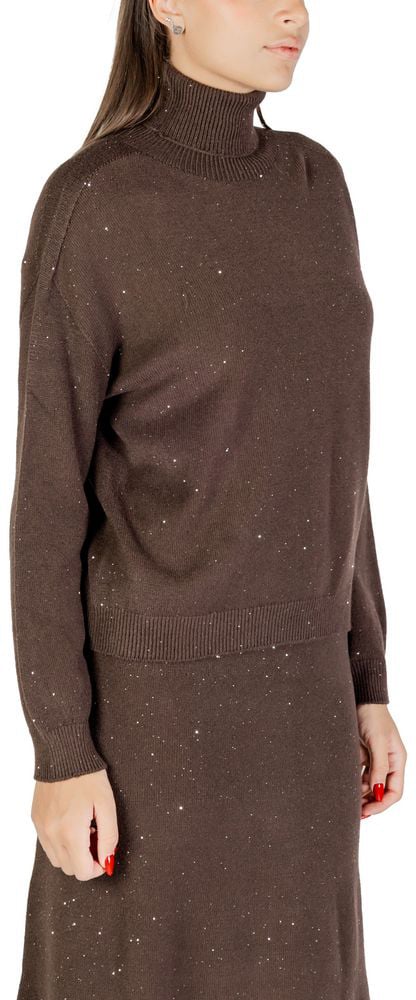 Liu Jo Brown Viscose Sweatshirt Bruin