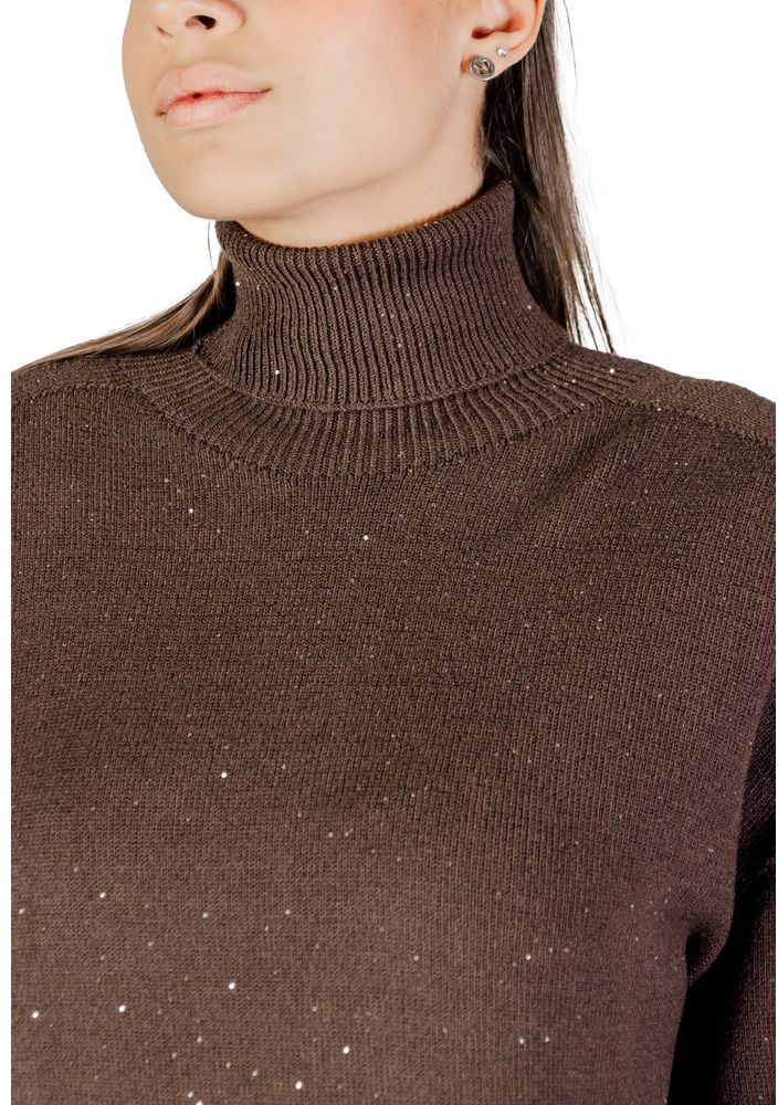 Liu Jo Brown Viscose Sweatshirt Bruin