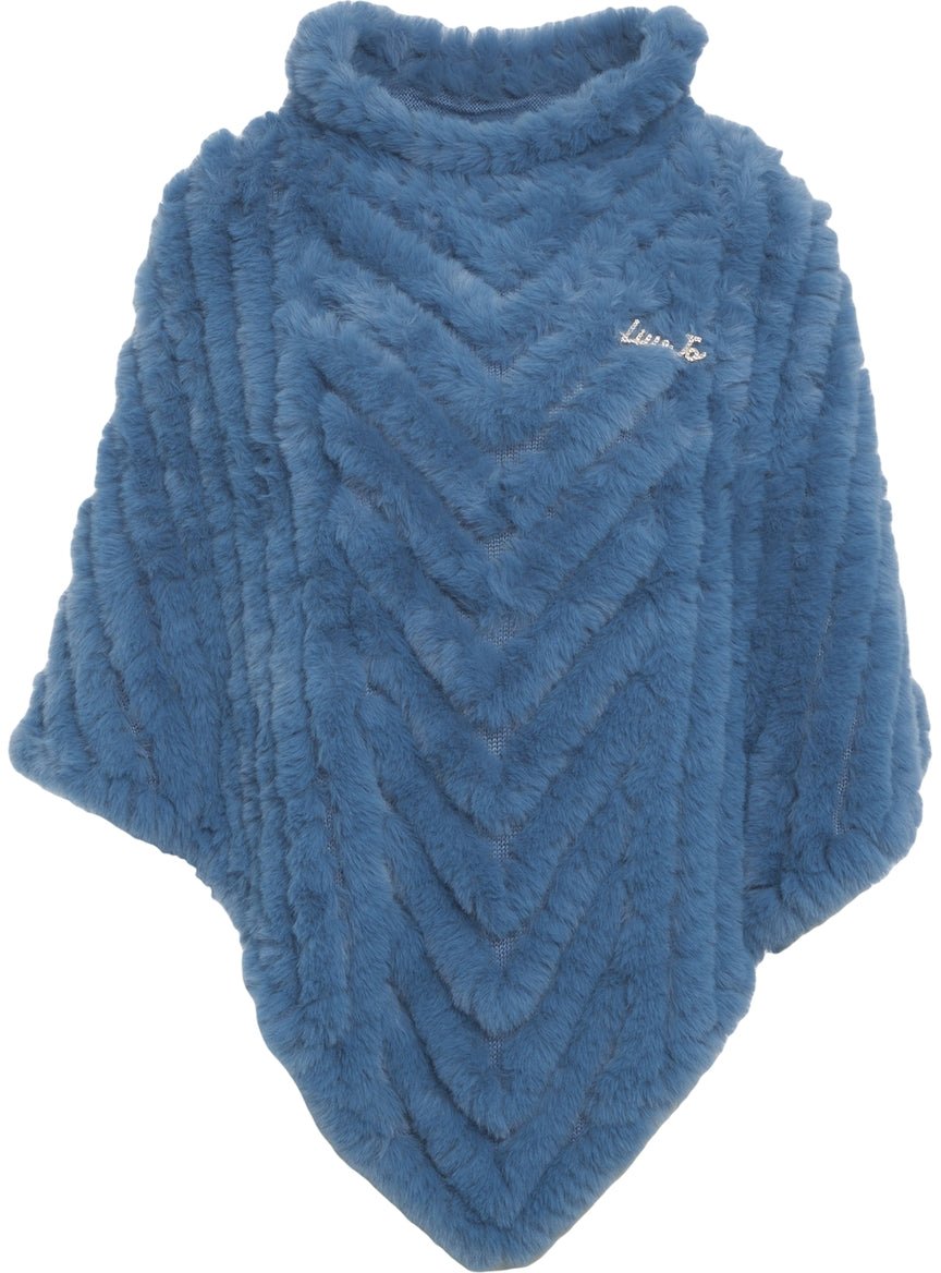 Liu Jo Faux fur cape Blauw