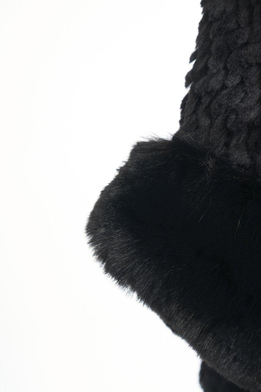Liu Jo Faux fur cape Zwart