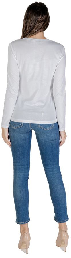 Liu Jo White Cotton Long Sleeve T-Shirt Wit
