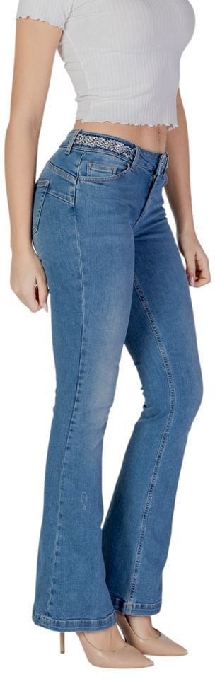 Liu Jo Light Blue Cotton Bootcut Jeans Blauw