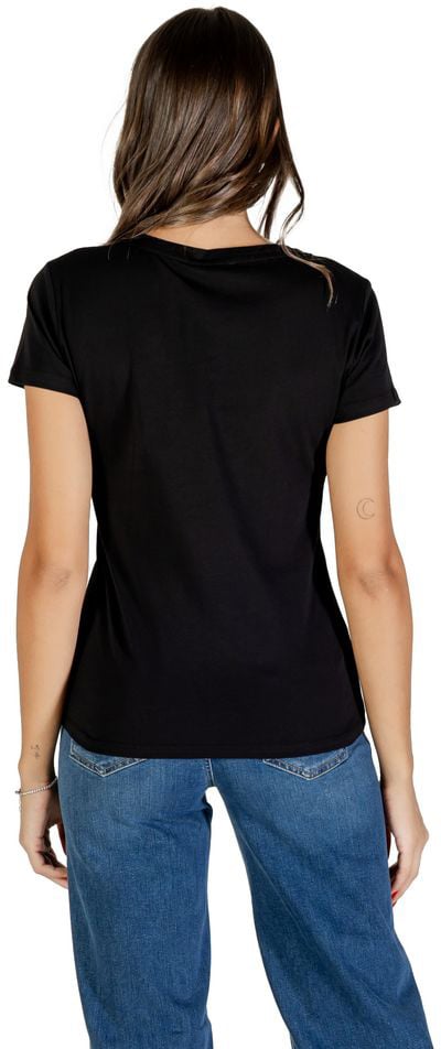 Liu Jo Black Cotton T-Shirt Zwart