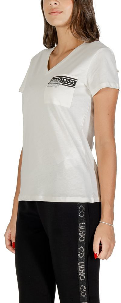 Liu Jo White Cotton T-Shirt Wit