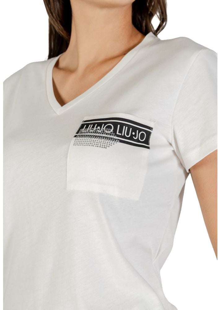 Liu Jo White Cotton T-Shirt Wit