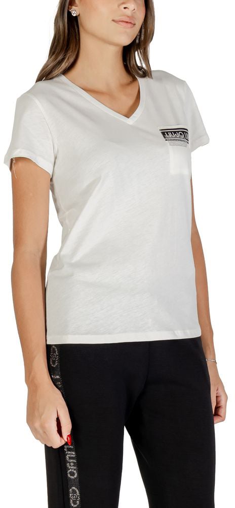 Liu Jo White Cotton T-Shirt Wit