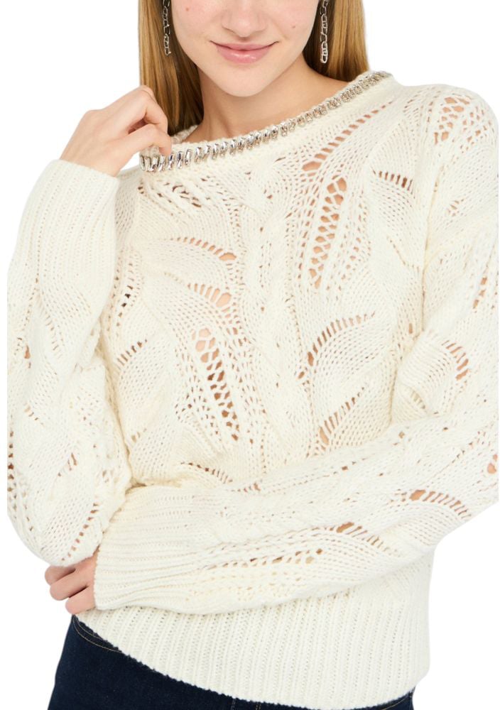 Liu Jo Liu Jo White Marabou Sweatshirt Wit