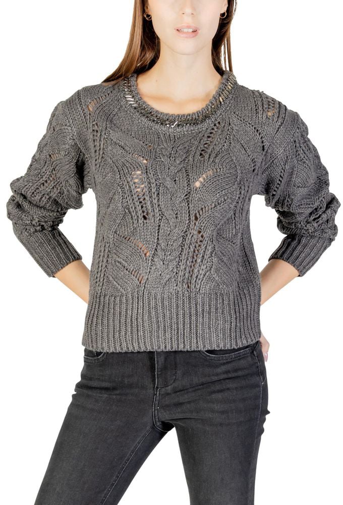 Liu Jo Liu Jo Gray Marabou Sweatshirt Grijs