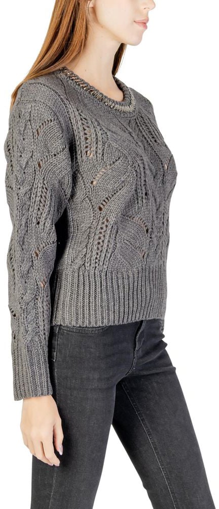 Liu Jo Liu Jo Gray Marabou Sweatshirt Grijs