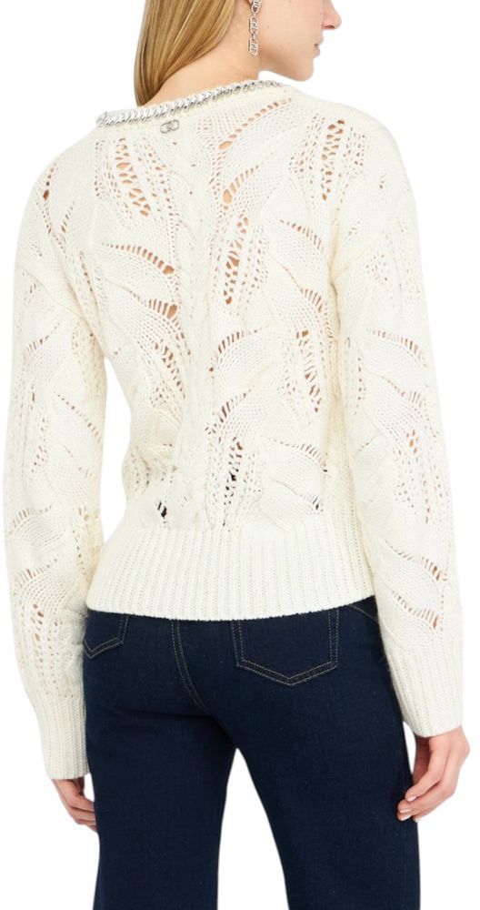 Liu Jo White Marabou Sweatshirt Wit