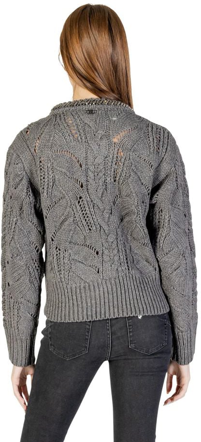Liu Jo Gray Marabou Sweatshirt Grijs
