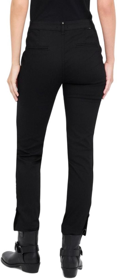 Liu Jo Black Cotton Dress Pants Zwart