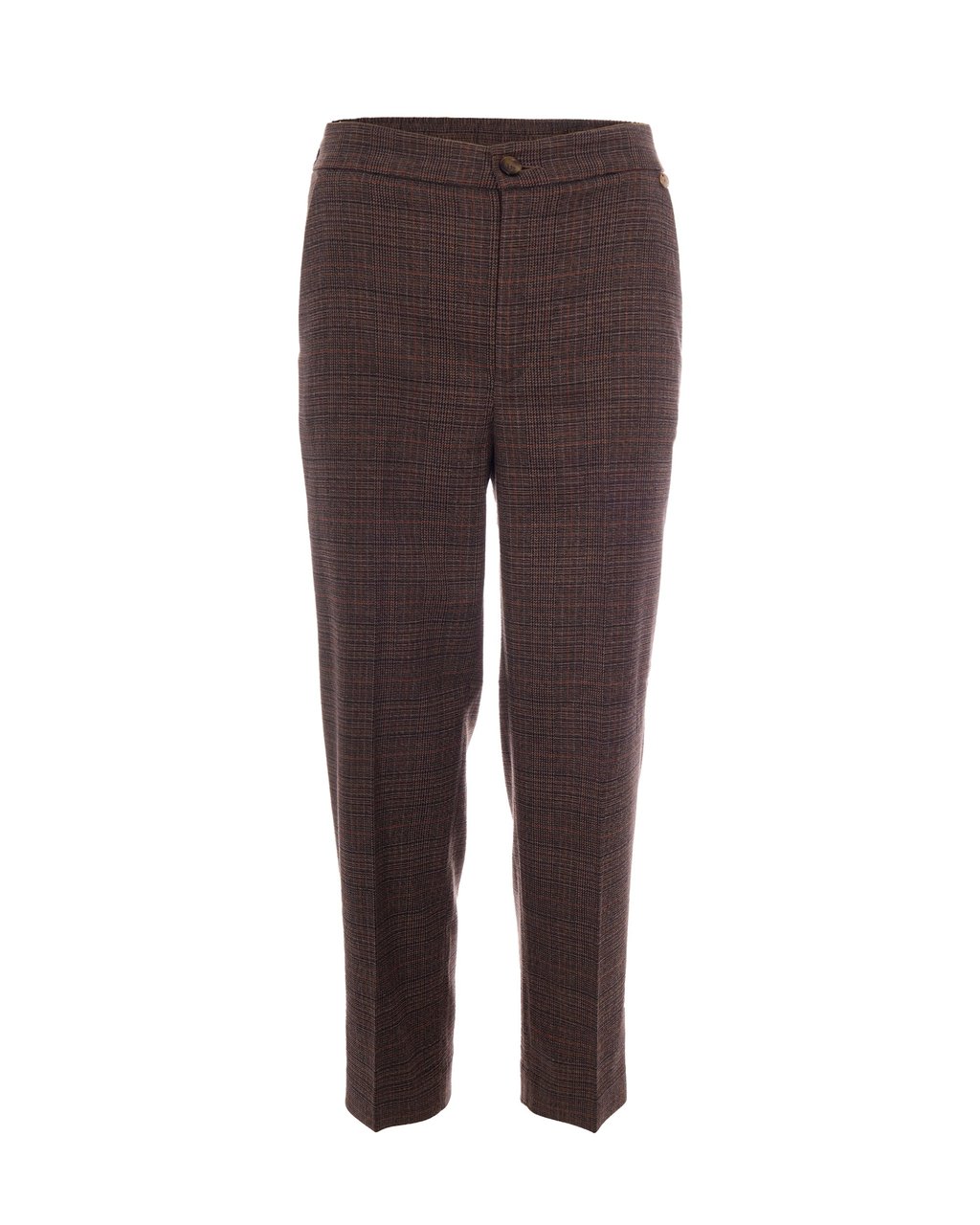 Liu Jo Trousers Classic Tartan Bruin