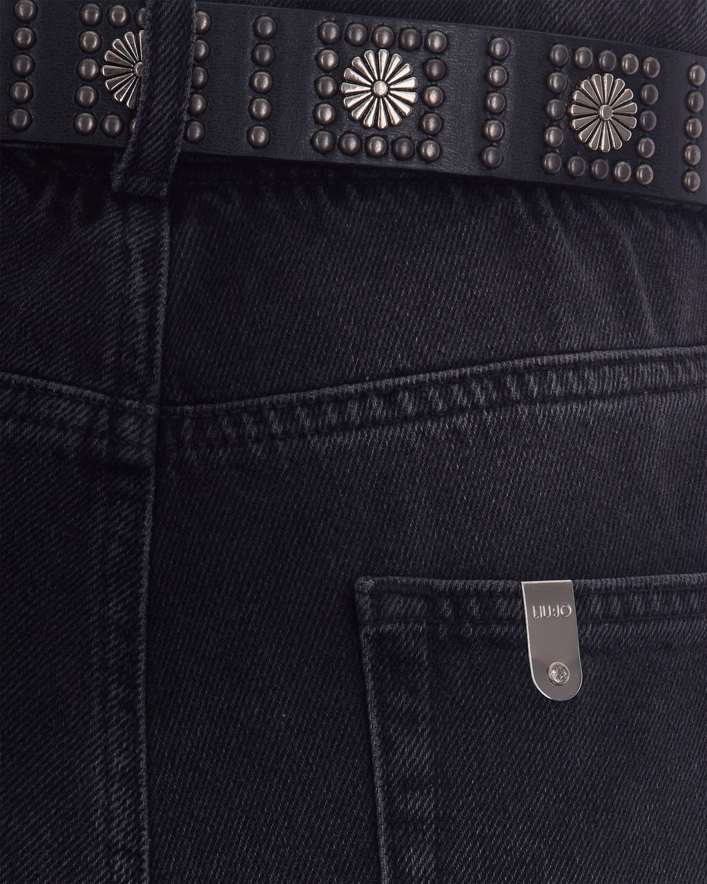 Liu Jo Jeans Denim Black Belt Was Zwart