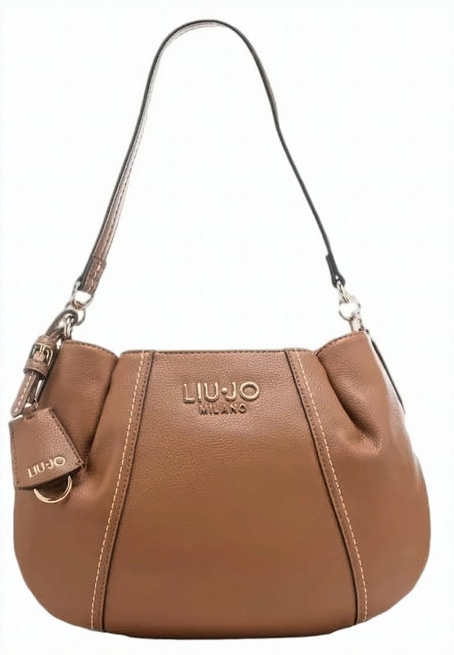 Liu Jo Beige Logo Shoulder Bag Bruin
