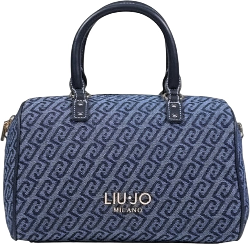 Liu Jo Logo Faux Leather Shoulder Bag Blauw