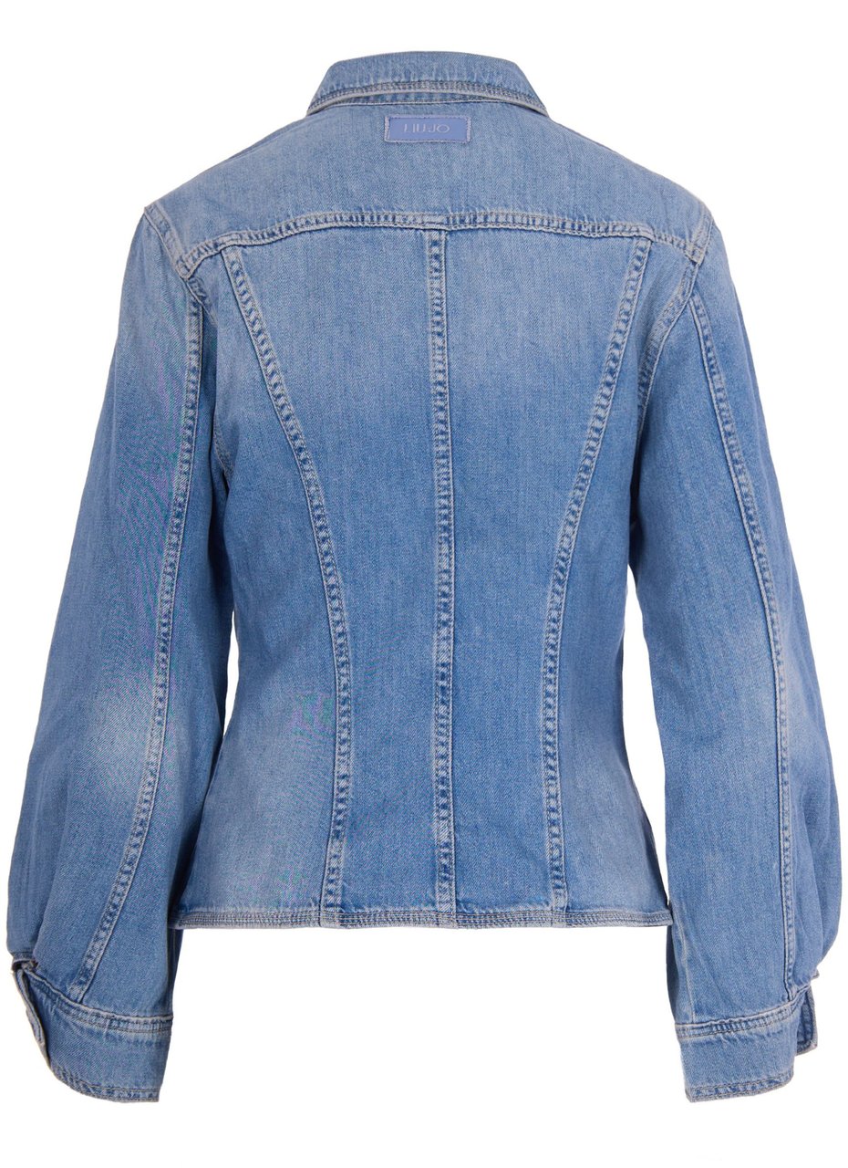 Liu Jo Denim Bustier Jacket Blauw
