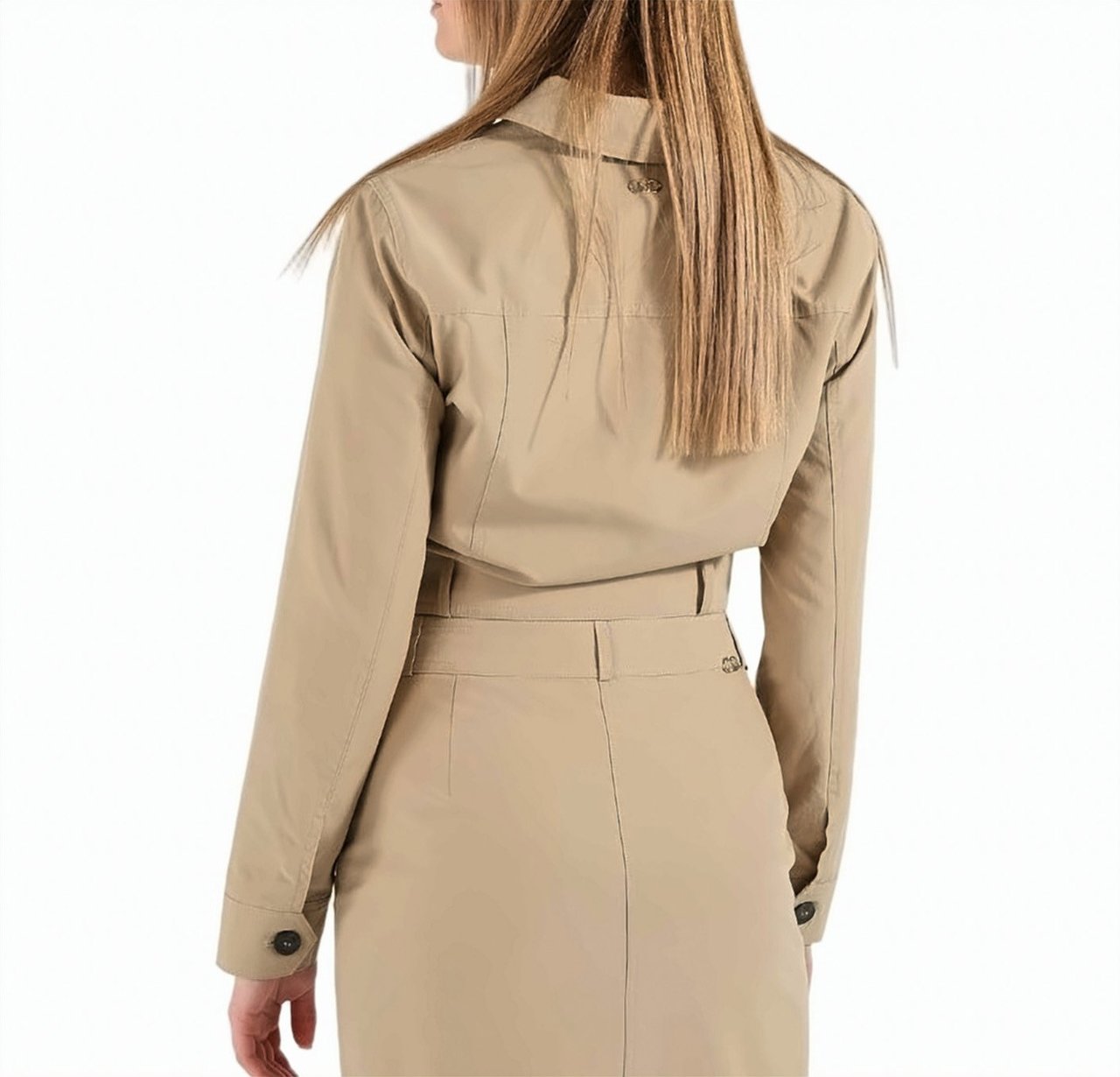 Liu Jo Belted Structured Collar Jacket Neutraal