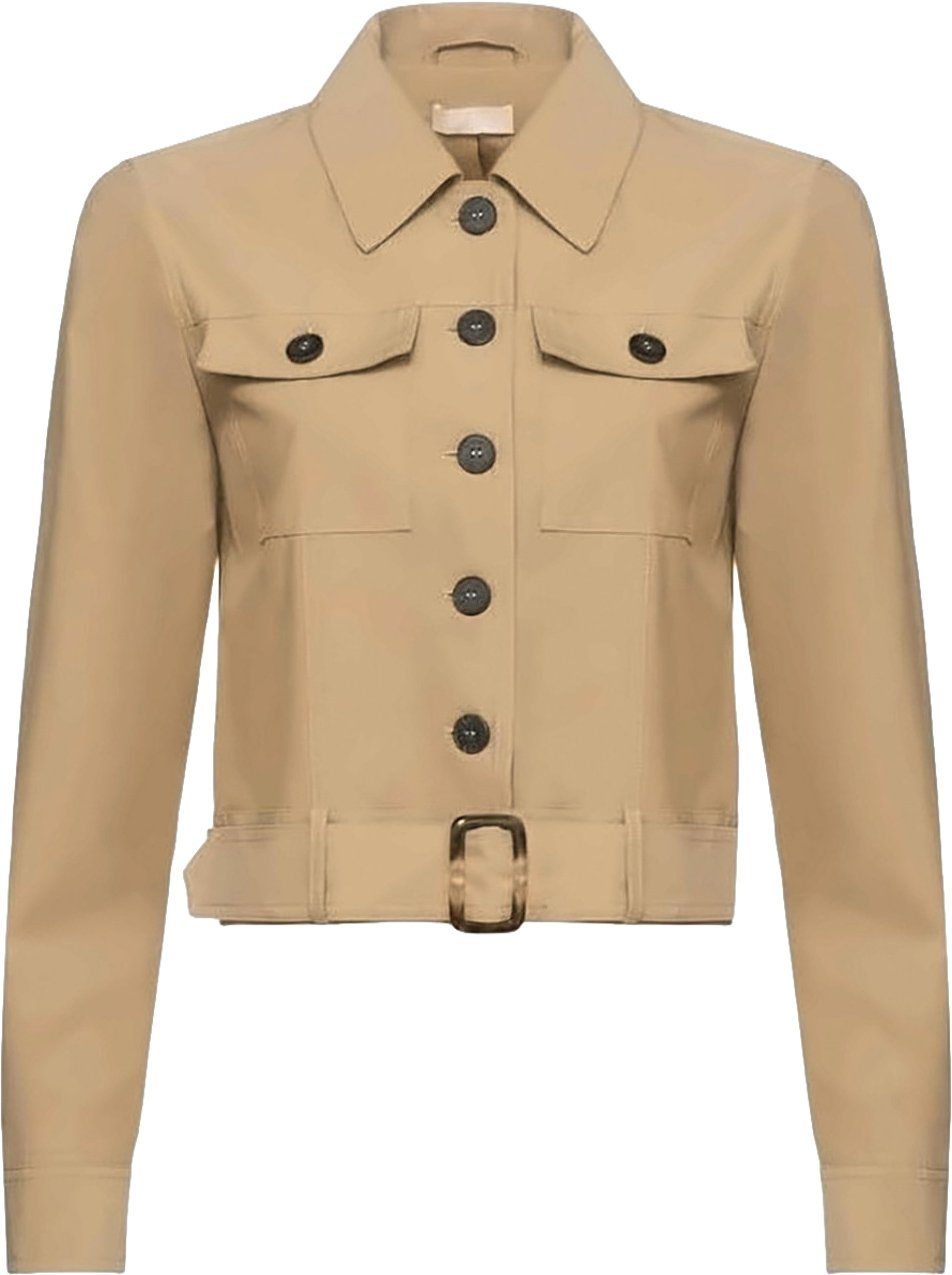 Liu Jo Belted Structured Collar Jacket Neutraal