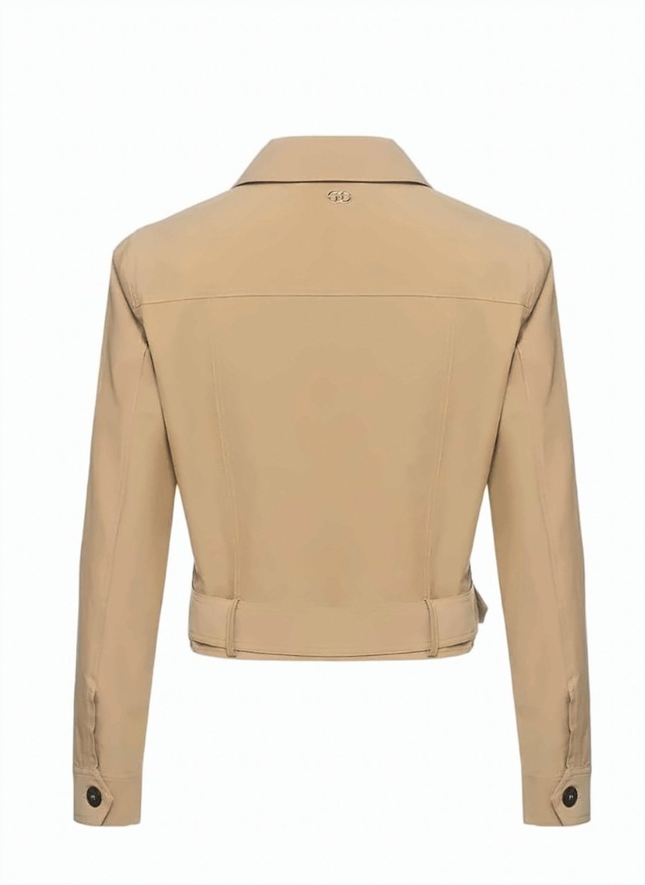 Liu Jo Belted Structured Collar Jacket Neutraal