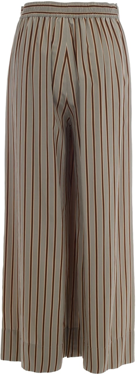 Liu Jo Trousers Green/Tabacco Stripe Taupe