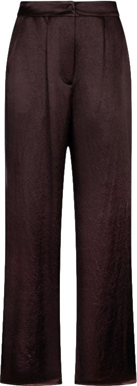 Liu Jo Satin Elastic Waist Wide Trousers Zwart